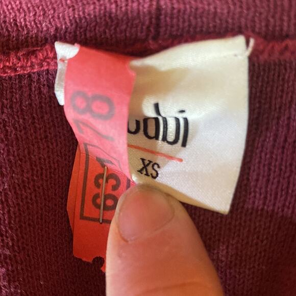 Cabi Maroon Open Front Cardigan Sweater #3479 Size XS - Picture 9 of 10